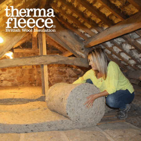 Thermafleece cosywool roll install in loft