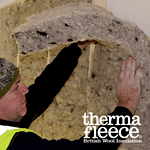 Thermafleece CosyWool Slab installation picture
