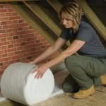 SupaSoft recycled plastic insulation installation into loft